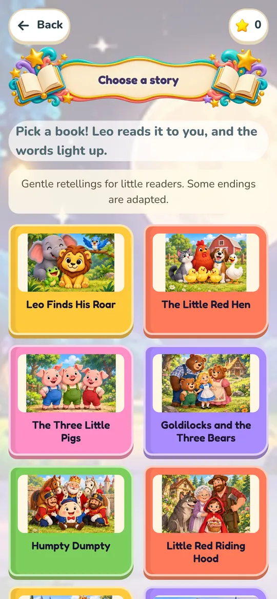 Story time with classic stories